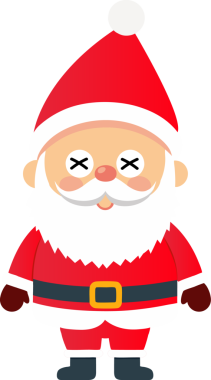 Sevimli Noel Baba çizgi filmi, mutlu Noeller.