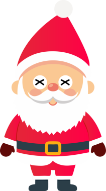 Sevimli Noel Baba çizgi filmi, mutlu Noeller.