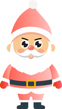 Sevimli Noel Baba çizgi filmi, mutlu Noeller.