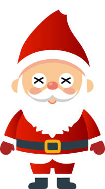 Sevimli Noel Baba çizgi filmi, mutlu Noeller.