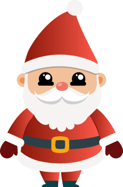 Sevimli Noel Baba çizgi filmi, mutlu Noeller.