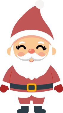 Sevimli Noel Baba çizgi filmi, mutlu Noeller.