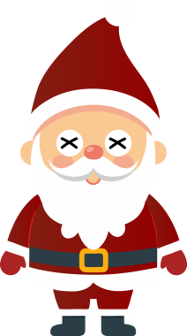 Sevimli Noel Baba çizgi filmi, mutlu Noeller.