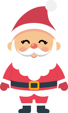 Sevimli Noel Baba çizgi filmi, mutlu Noeller.