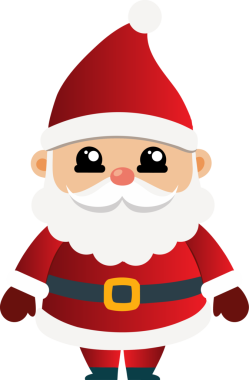 Sevimli Noel Baba çizgi filmi, mutlu Noeller.