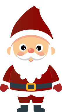 Sevimli Noel Baba çizgi filmi, mutlu Noeller.