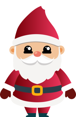 Sevimli Noel Baba çizgi filmi, mutlu Noeller.