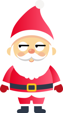 Sevimli Noel Baba çizgi filmi, mutlu Noeller.