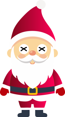 Sevimli Noel Baba çizgi filmi, mutlu Noeller.