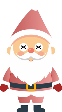 Sevimli Noel Baba çizgi filmi, mutlu Noeller.