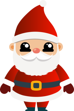 Sevimli Noel Baba çizgi filmi, mutlu Noeller.