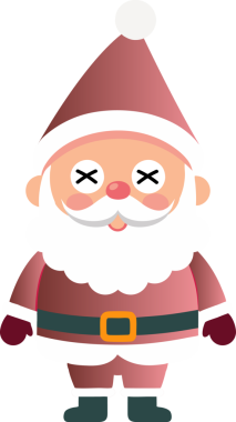 Sevimli Noel Baba çizgi filmi, mutlu Noeller.