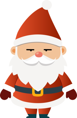 Sakallı ve şapkalı Noel Baba