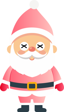 Sevimli Noel Baba çizgi filmi, mutlu Noeller.