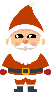 Sevimli Noel Baba çizgi filmi, mutlu Noeller.