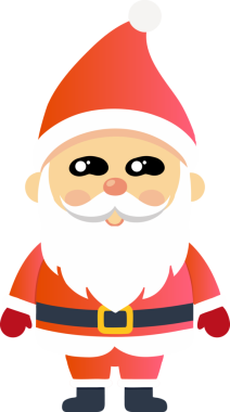 Sevimli Noel Baba çizgi filmi, mutlu Noeller.