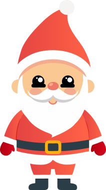 Sevimli Noel Baba çizgi filmi, mutlu Noeller.