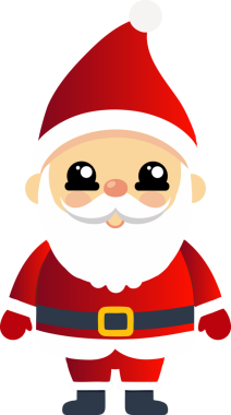 Sevimli Noel Baba çizgi filmi, mutlu Noeller.