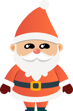 Sevimli Noel Baba çizgi filmi, mutlu Noeller.