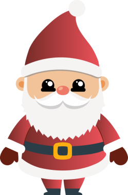 Sevimli Noel Baba çizgi filmi, mutlu Noeller.