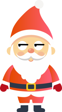 Sevimli Noel Baba çizgi filmi, mutlu Noeller.