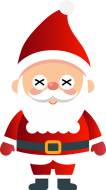 Sevimli Noel Baba çizgi filmi, mutlu Noeller.