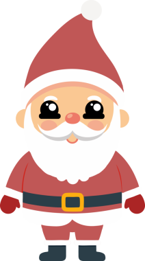 Sevimli Noel Baba çizgi filmi, mutlu Noeller.