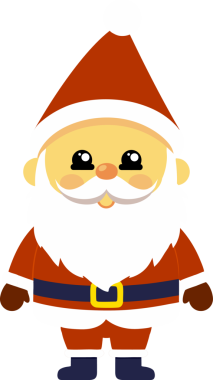 Sevimli Noel Baba çizgi filmi, mutlu Noeller.