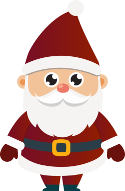 Şirin Noel Baba çizgi film vektör illüstrasyon grafik tasarımı