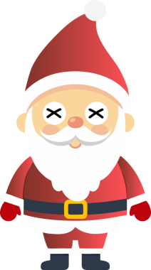 Sevimli Noel Baba çizgi filmi, mutlu Noeller.