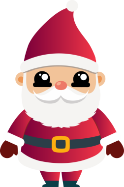 Sevimli Noel Baba çizgi filmi, mutlu Noeller.