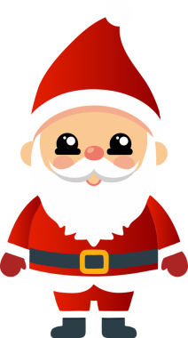 Sevimli Noel Baba çizgi filmi, mutlu Noeller.