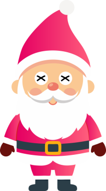 Sevimli Noel Baba çizgi filmi, mutlu Noeller.