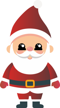 Sevimli Noel Baba çizgi filmi, mutlu Noeller.