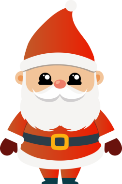 Sevimli Noel Baba çizgi filmi, mutlu Noeller.