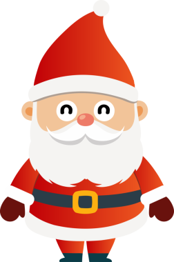 Sevimli Noel Baba çizgi filmi, mutlu Noeller.