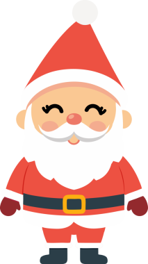 Sevimli Noel Baba çizgi filmi, mutlu Noeller.