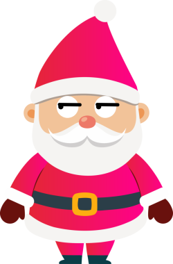 Sevimli Noel Baba çizgi filmi, mutlu Noeller.