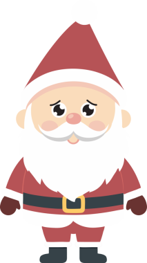 Sevimli Noel Baba çizgi filmi, mutlu Noeller.