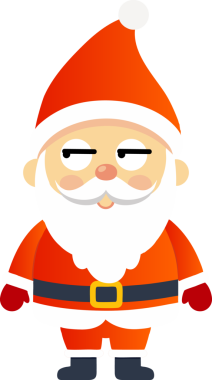 Sevimli Noel Baba çizgi filmi, mutlu Noeller.