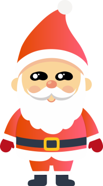 Sevimli Noel Baba çizgi filmi, mutlu Noeller.