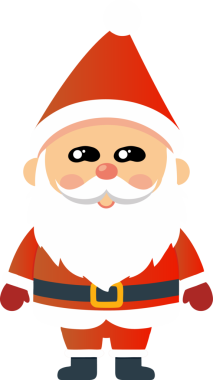 Sevimli Noel Baba çizgi filmi, mutlu Noeller.