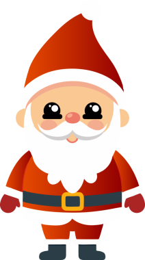 Sevimli Noel Baba çizgi filmi, mutlu Noeller.