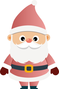 Sevimli Noel Baba çizgi filmi, mutlu Noeller.