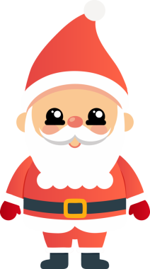 Sevimli Noel Baba çizgi filmi, mutlu Noeller.