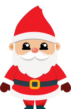 Sevimli Noel Baba çizgi filmi, mutlu Noeller.