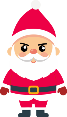 Sevimli Noel Baba çizgi filmi, mutlu Noeller.