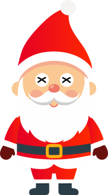 Sevimli Noel Baba çizgi filmi, mutlu Noeller.