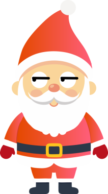 Sevimli Noel Baba çizgi filmi, mutlu Noeller.