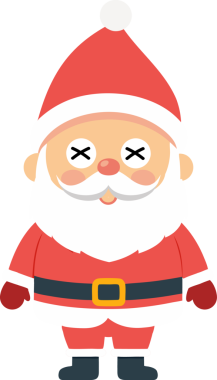 Sevimli Noel Baba çizgi filmi, mutlu Noeller.